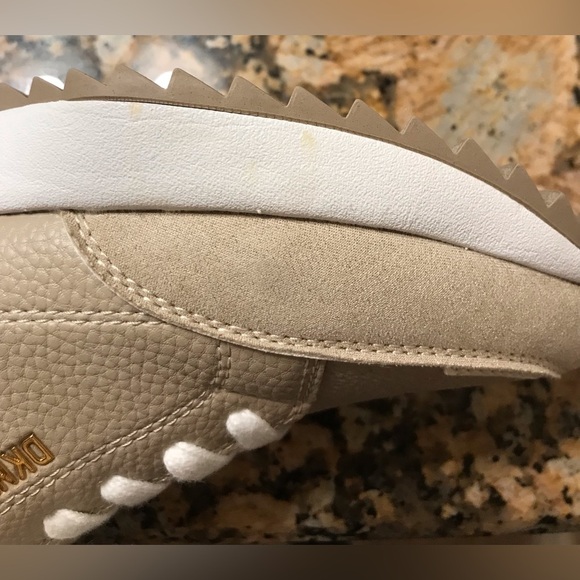 DKNY Nala Leather & Suede Tan/White Sneakers - Size 7M - Picture 14 of 15